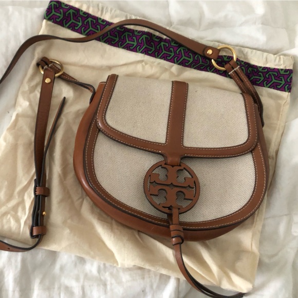 Tory Burch Brown and Cream Crossbody Bag - Picture 2 of 5